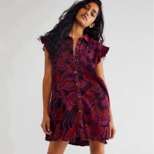 Free People Sunny days shirt dress L